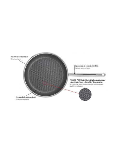 Spring Vulcano Wok pan Cut Resist Pure 28 cm