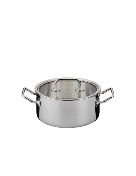 Spring Brigade Basic Kookpan 20 cm met glazen deksel 2,7L