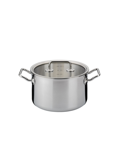 Spring Brigade Basic Kookpan 20 cm met glazen deksel 3,7L