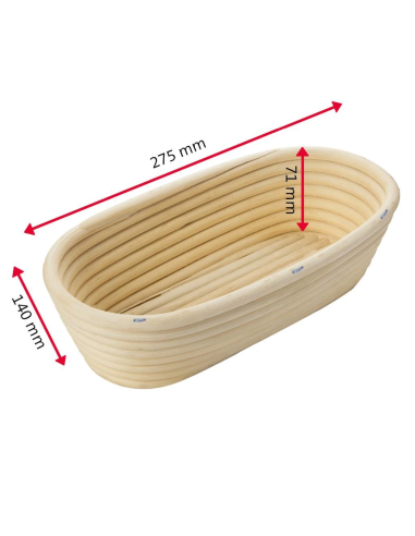 Broodrijsmand Rotan ovaal 28 cm