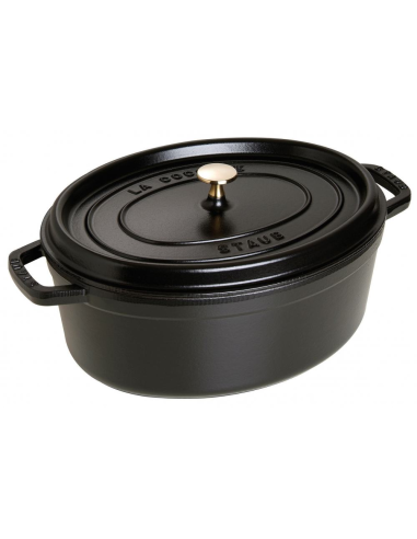 Staub Ovale Braadpan Zwart 33 cm