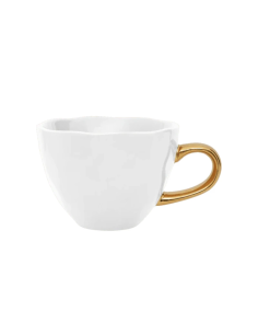 Urban Nature Good Morning Cappuccino kopje 300 ml - Wit met Goud