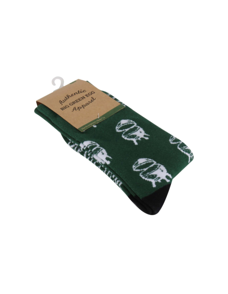 Big Green Egg Socks Eggs Green-White