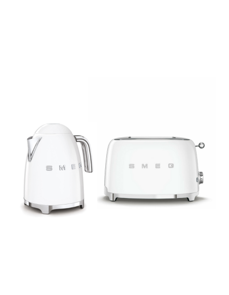 Smeg Waterkoker en Broodrooster 2x2 Set Wit
