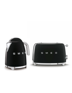 Smeg Waterkoker en Broodrooster 2x2 Set Zwart