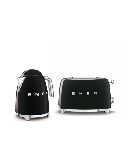 Smeg Waterkoker en Broodrooster 2x2 Set Zwart