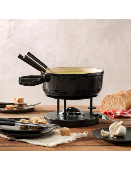 Kuhn Rikon Caquelon gietijzer Zwart 20 cm