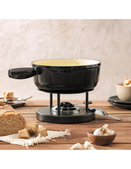 Kuhn Rikon Caquelon gietijzer Zwart 20 cm