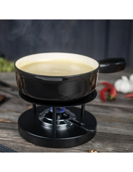 Kuhn Rikon Caquelon gietijzer Zwart 20 cm