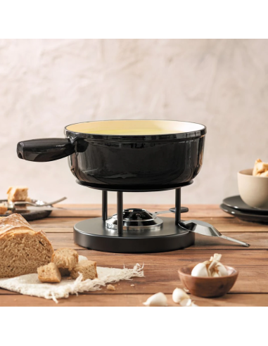 Kuhn Rikon Caquelon gietijzer Zwart 24 cm