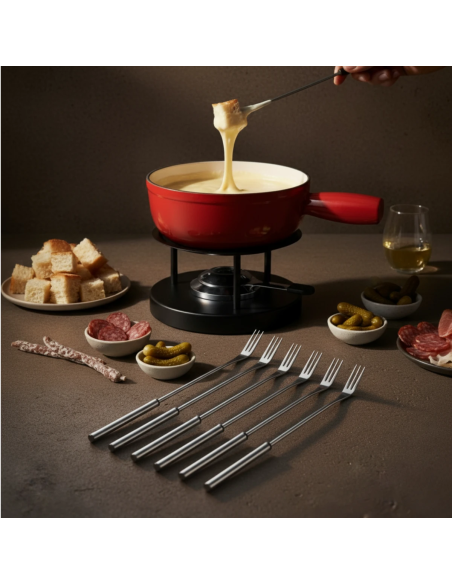 Kaasfonduevorken RVS - Set van 6