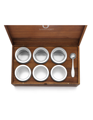 Bredemeijer Theedoos met 6 blikjes en maatlepel