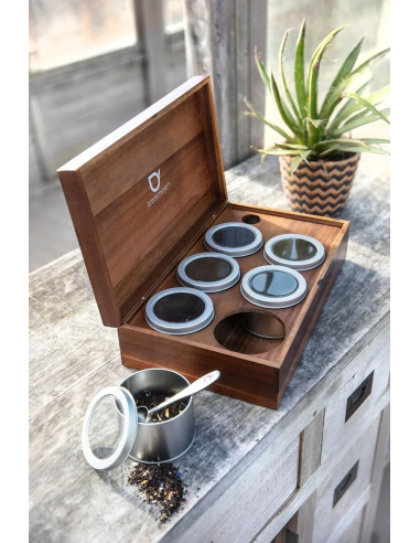 Bredemeijer Theedoos met 6 blikjes en maatlepel