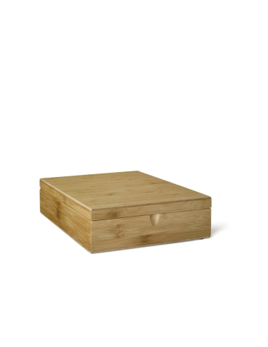 Bredemeijer Theedoos 9 vaks gesloten Naturel Bamboo