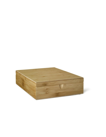 Bredemeijer Theedoos 9 vaks gesloten Naturel Bamboo