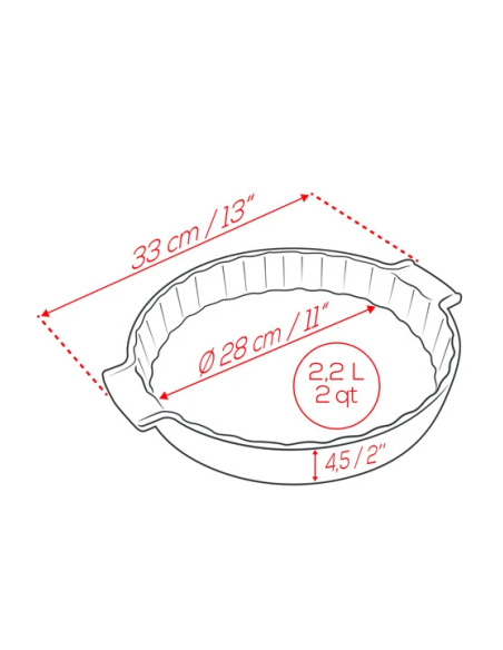 Peugeot Appolia Schaal voor Hartige Taart Ø28 cm Blauw