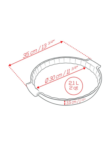 Peugeot Appolia Taartvorm Ø30 cm Rood
