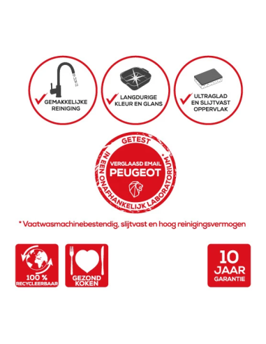 Peugeot Appolia Taartvorm Ø30 cm Rood