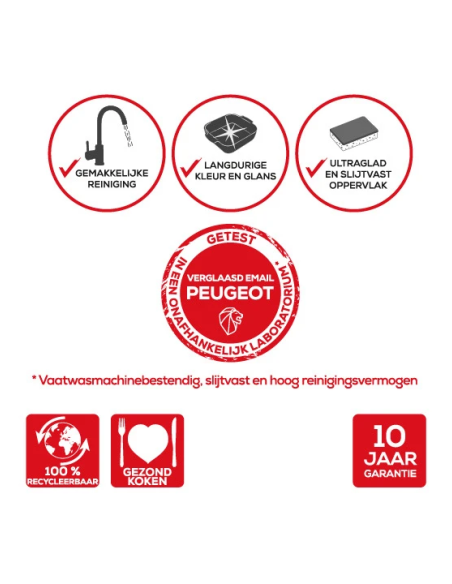 Peugeot Appolia Taartvorm Ø30 cm Rood