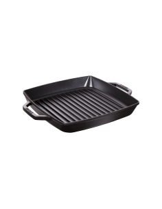 Staub Grillpan 28x28 cm met grepen Zwart