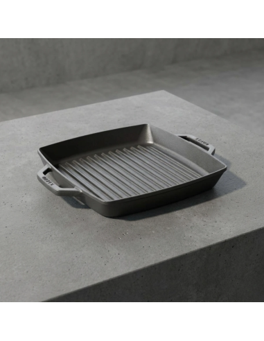 Staub Grillpan 28x28 cm met grepen Zwart