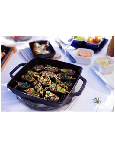 Staub Grillpan 28x28 cm met grepen Zwart