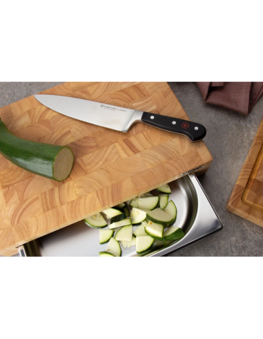 Snijplank met Rvs opvang lade van kopshout 39 x 27 x 6,5 cm