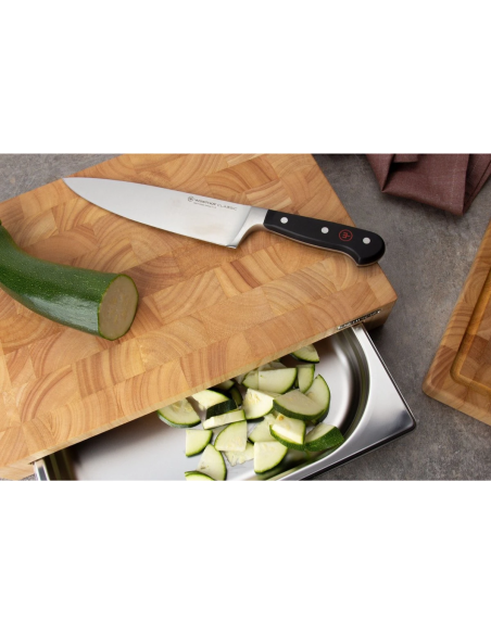 Snijplank met Rvs opvang lade van kopshout 39 x 27 x 6,5 cm