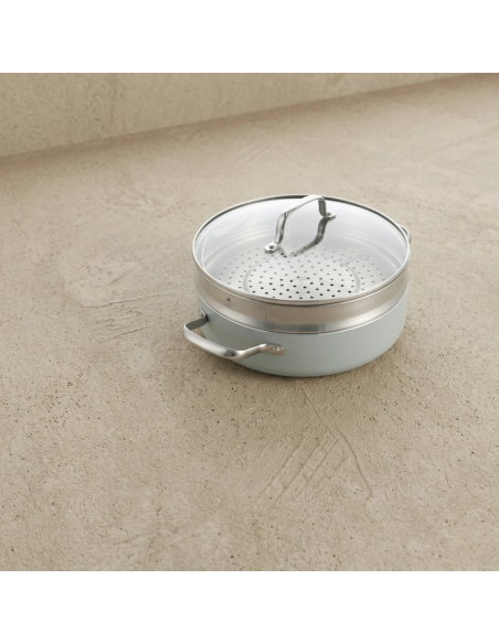 GreenPan Dagelijkse Kost hapjespan en Stoofpan 26cm met stoominzet