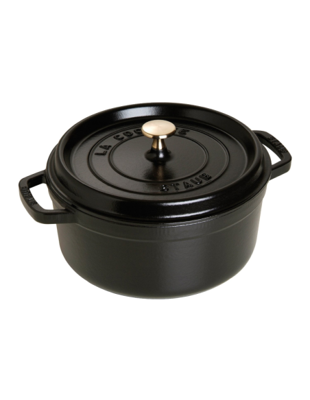 Staub Ronde Braadpan Zwart 24 cm