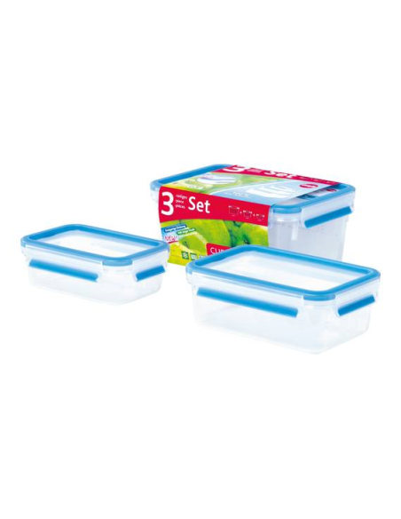 Emsa Clip&Close Set van 3 Vershouddozen 0,55 / 1 / 2,3 L
