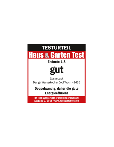 Gastroback Waterkoker RVS instelbaar 1,5L.