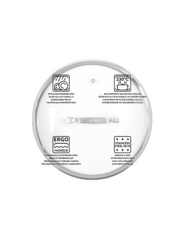 CHEFS&CO Glasdeksel 24 cm