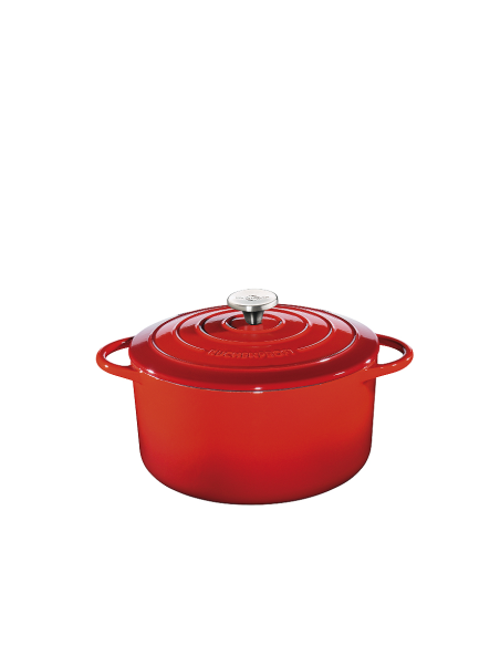 KP Gietijzeren Braadpan RD 28cm rood