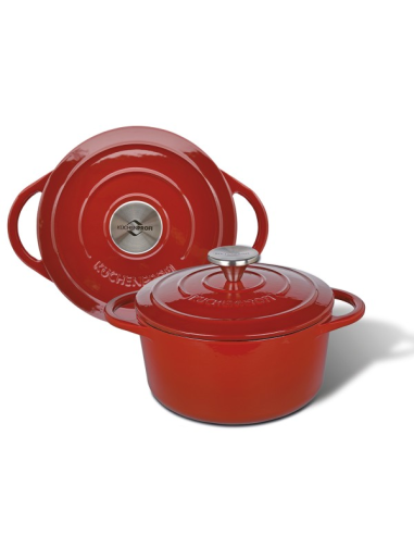KP Gietijzeren Braadpan RD 28cm rood