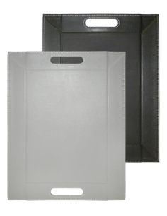 FreeForm Dienblad / Placemat 55 x 41 cm grijs/zwart