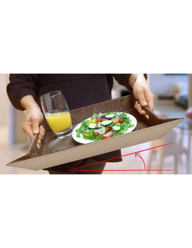 FreeForm Dienblad / Placemat 55 x 41 cm grijs/zwart