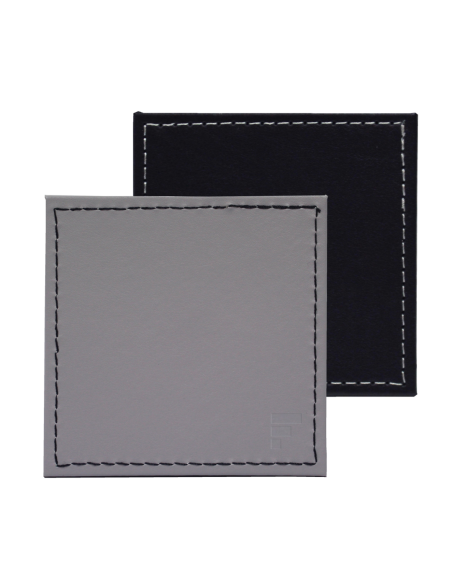 Set-4 onderzetter 10x10 cm Grijs/ zwart
