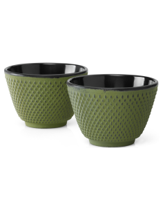 Set van 2 Theebekers Xilin Gietijzer groen