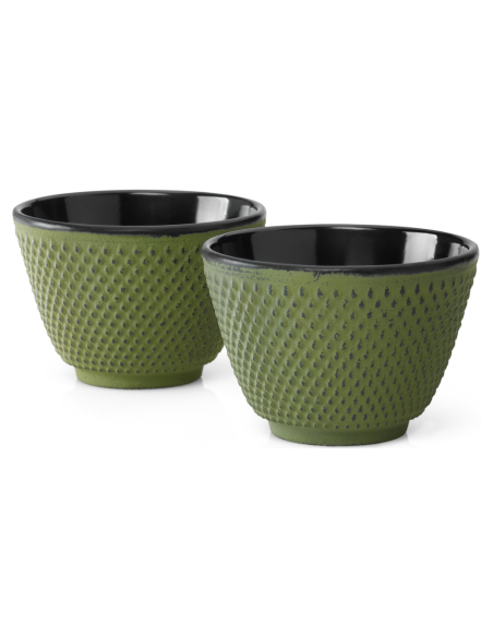 Set van 2 Theebekers Xilin Gietijzer groen