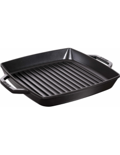 Staub Grillpan 28x28 cm met grepen Zwart