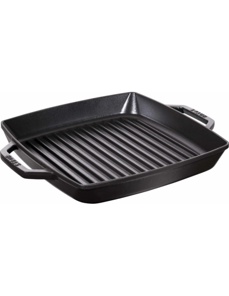 Staub Grillpan 28x28 cm met grepen Zwart
