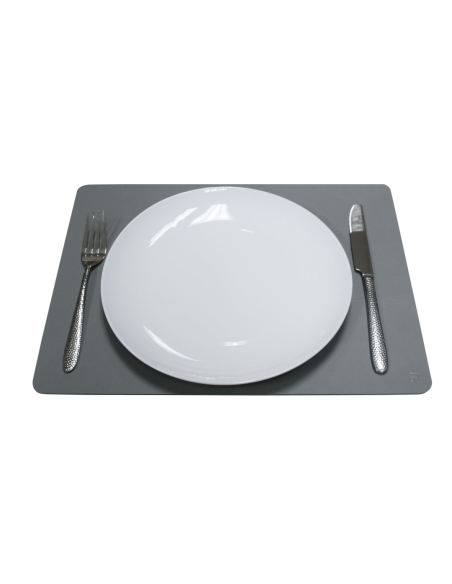 Placemat Gerecycled Leder Grijs