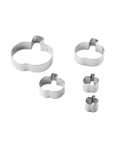 Set van 5 Uitsteekvormen Appel RVS