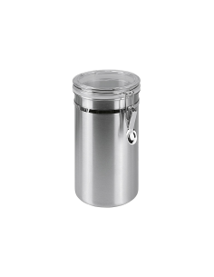 RVS Voorraadpot 2 L., met acryl deksel