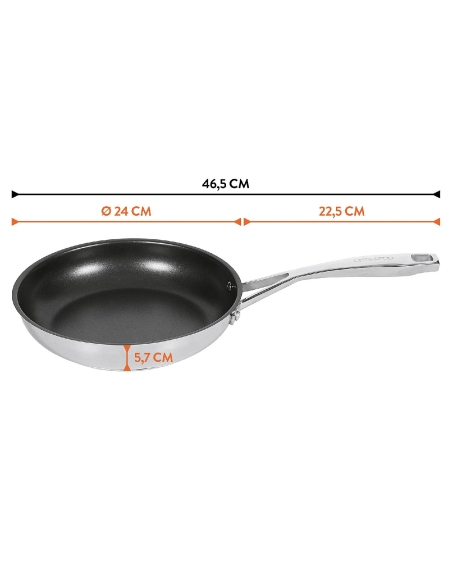 CHEFS&CO Koekenpan antikleef 24 cm