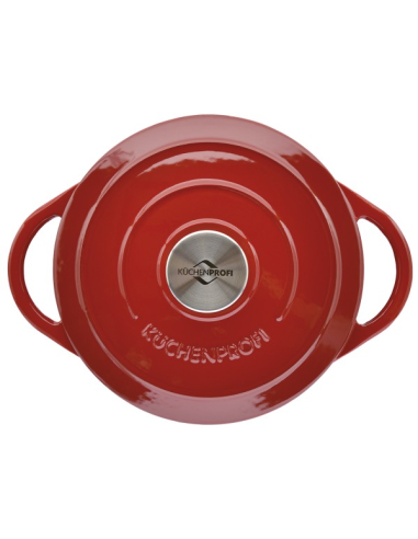 KP Gietijzeren Braadpan RD 24cm rood