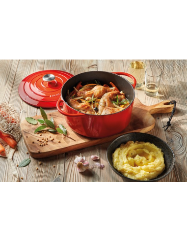 KP Gietijzeren Braadpan RD 24cm rood