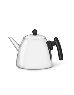 Dubbelwandige Theepot Duet Classic 1,2 L, zwart beslag