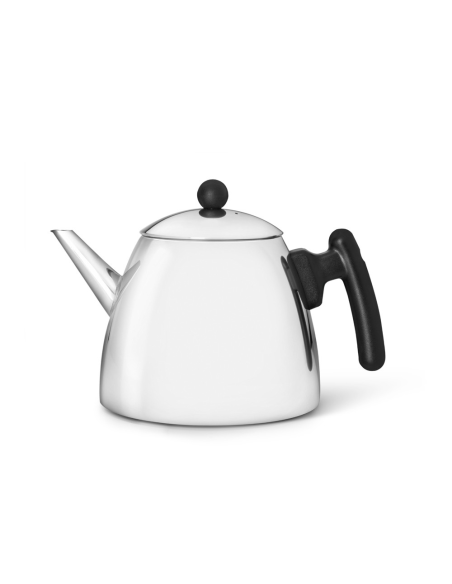 Dubbelwandige Theepot Duet Classic 1,2 L, zwart beslag